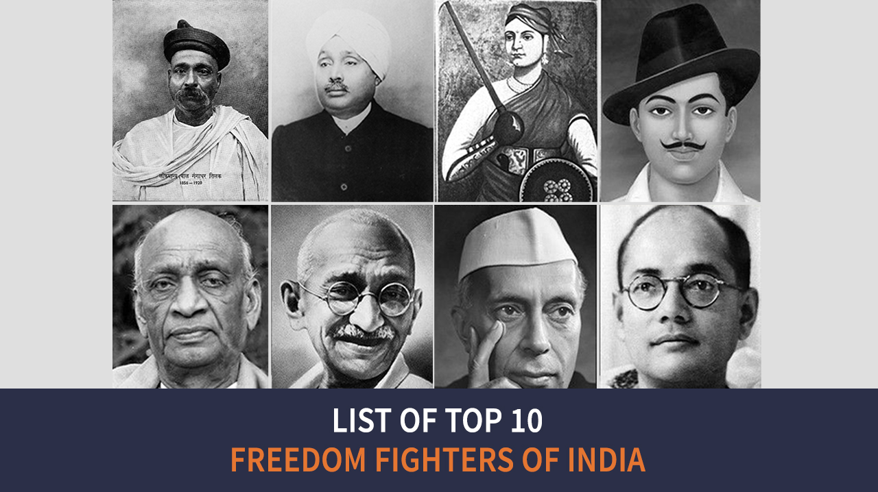 List of Top 10 Freedom Fighters of India